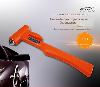 Автомобилен аварийно-спасителен чук Li Wen, въглеродна стомана, 300 g, обработка по поръчка, лицензиран частен бранд