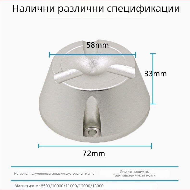 YB-R01 Магнитен инструмент за премахване на антикражбени етикети за облекло – 12000GS, алуминиева сплав, за системи против кражба в супермаркети и магазини за обувки и дрехи