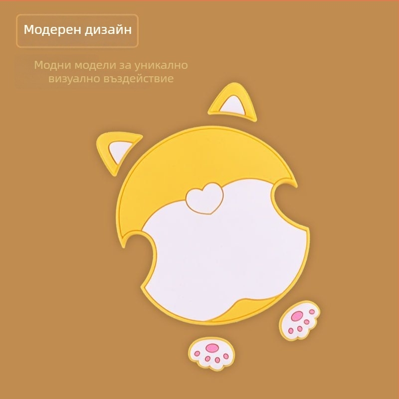 Сладък защитен филм за дръжката на автомобила (карикатурен дизайн, антинадраскващ, PVC, универсално пасва)