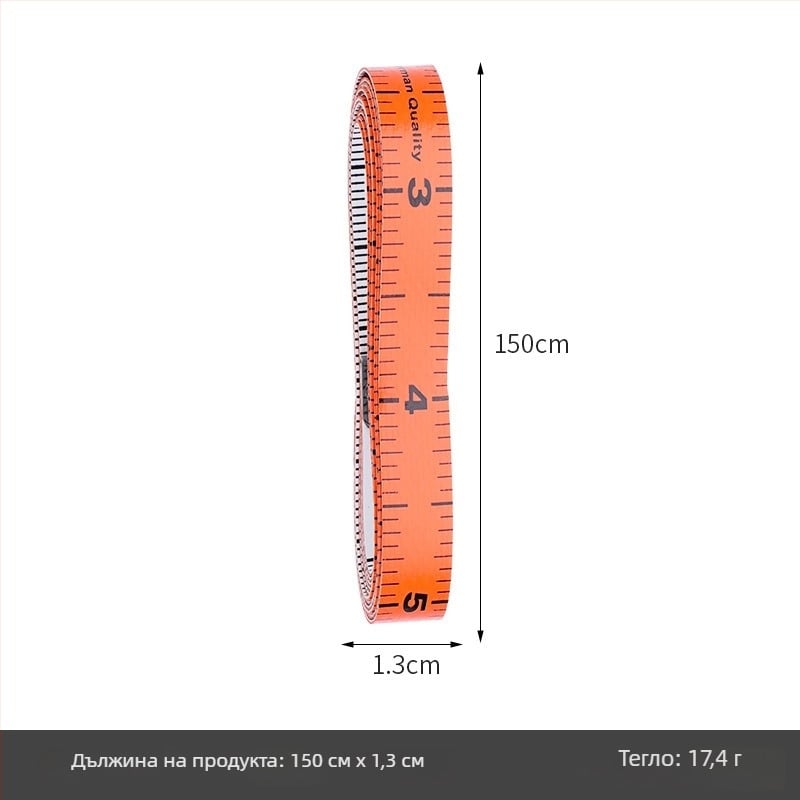 PU измервателна лента, мека лента за шиене, модел Inch measuring tape (кутия), опаковка 10 бр, обхват на измерване 150, за шиене и измервания на тялото