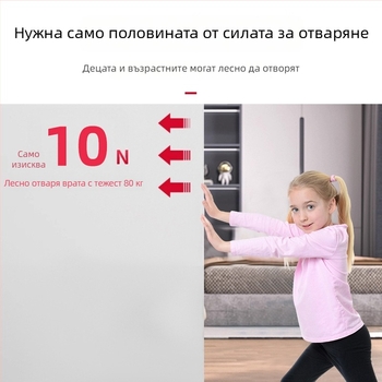 Система за водеща ролка на стъклена плъзгаща врата с хидравлично демпфиране, модел Al0590, алуминиева + пластмасова конструкция, максимален товар 80 кг, модерен минималистичен стил