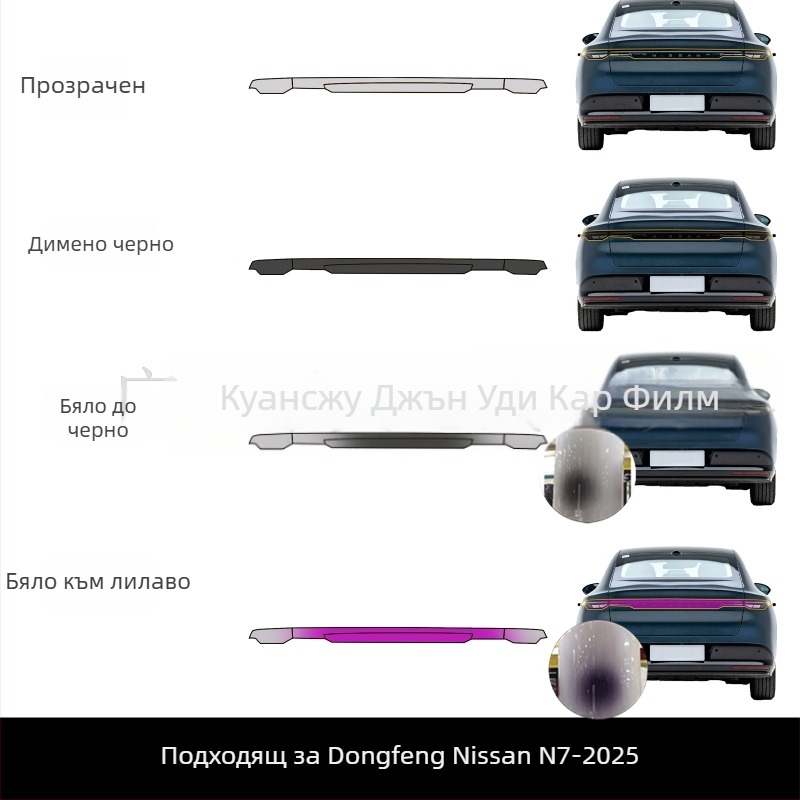 Jwudmvp TPU филм за задното светло, променящ цвят, за Nissan N7 2025 – 6-годишна гаранция