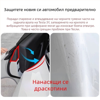 TPU защитен филм срещу драскотини за вътрешните задни врати на Tesla Model Y и Model 3, невидим филм, 2-годишна гаранция