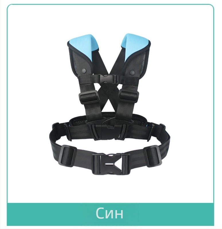 Детска предпазна жилетка за колоездене - полиестер, предназначена за безопасност при каране.