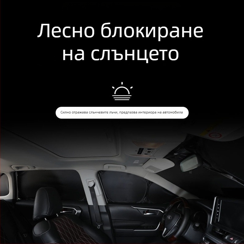 Автомобилна завеса за слънцезащита за R7 – пълно покритие, поверителност и топлоизолация, монтаж със snap-in, подходяща за предни, задни и покривни прозорци.