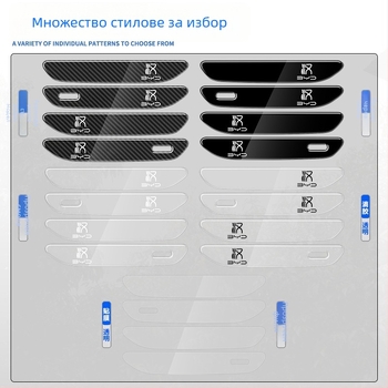 Антинадраскаща гумена лента за дръжка на BYD Han, карбонова текстура, пасва на дръжката Han, серия BYD-Han, персонализирана обработка