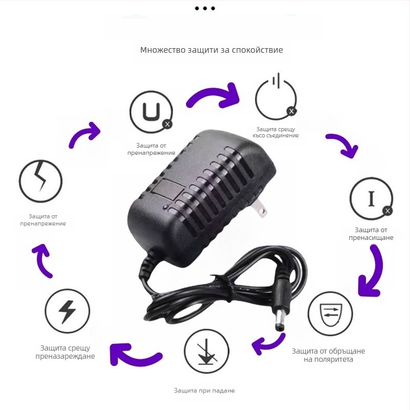 Многоизходно захранване със 12V1A, 12V2A, 5V1A, 6V1A и 9V2A — превключващо захранване за козметично огледало, LED ленти и мотори