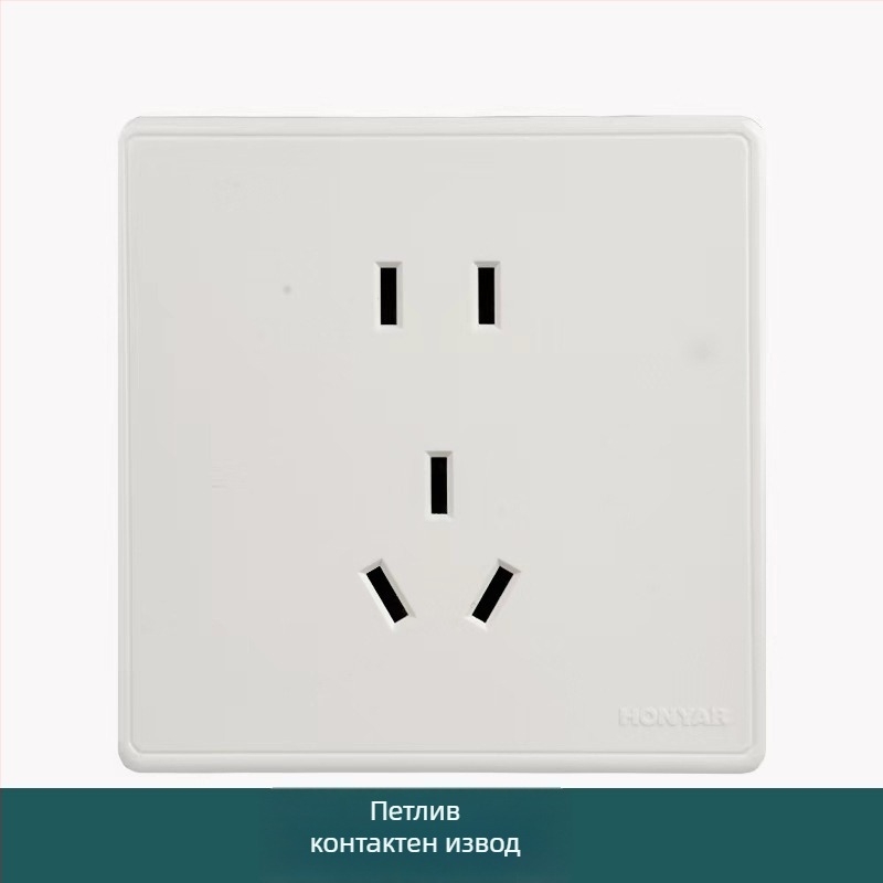 X4 серия самозадържаща се стенна розетка с USB и ключ, 5-портова, 220V, 10A, бронзова контактна плоча (Tin‑фосфор бронз)