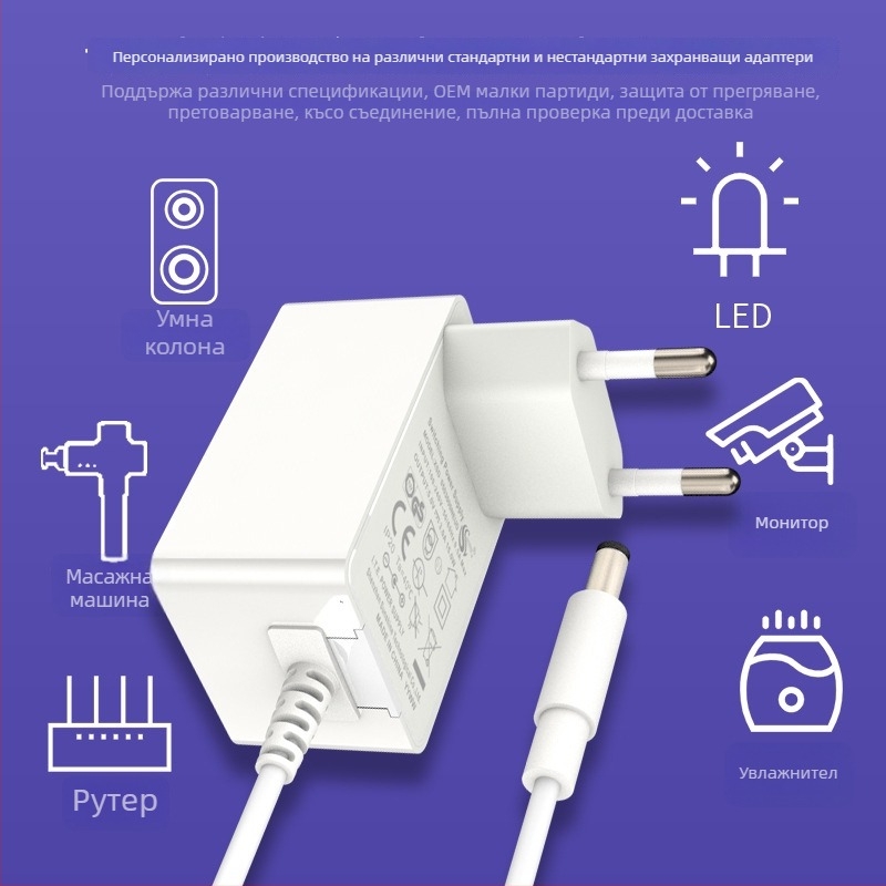 Захранващ адаптер за цифрова фоторамка – изходи 12V 1.5A, 9V 2A, 5V 3A; вход 100–240V; CE сертифициран; модел XSD-1201500DEUD