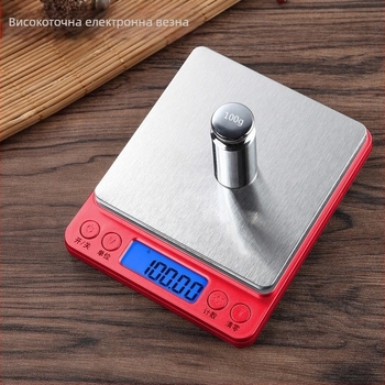 Кухненска цифрова везна i2000 – диапазон 0,5–5 кг, електронна, USB/2xAAA захранване, претегляне и преброяване