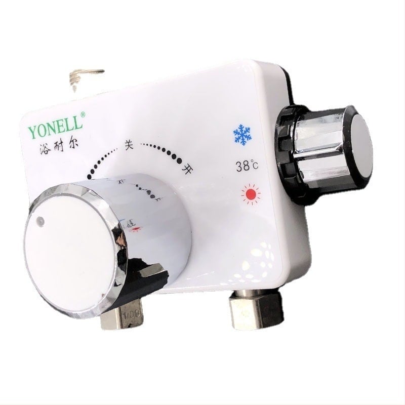 Повърхностно монтиран соларен термостатичен смесител за душ Yonell, 0.6 MPa, 1–99°C, за соларен водонагревател