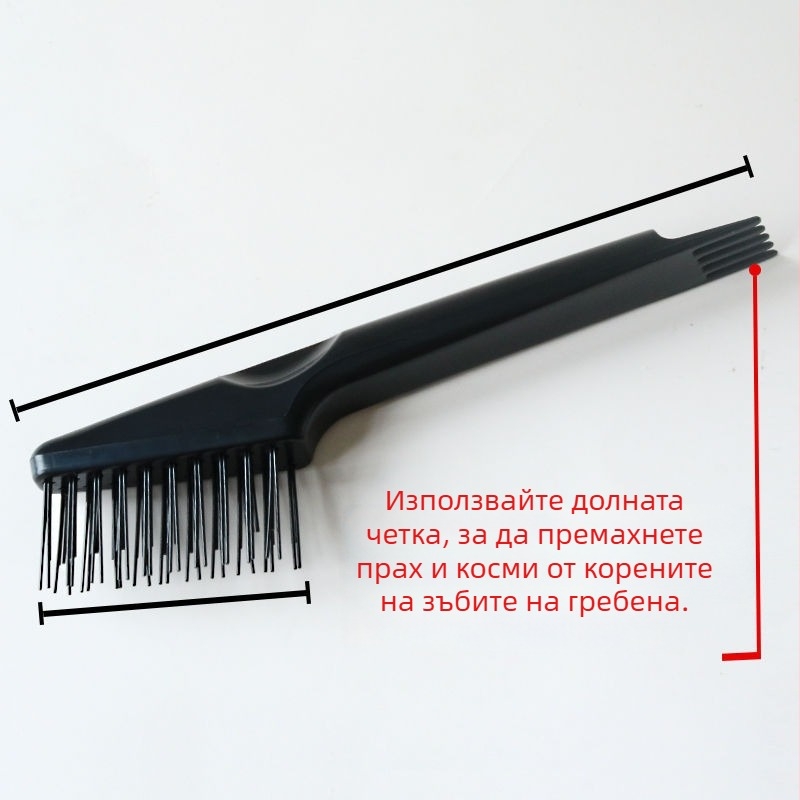 Правоъгълен дървен гребен за коса, прост стил