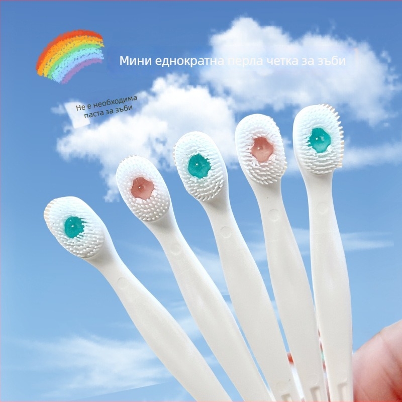 Зъбна четка мини, еднократна, ментов аромат, меки влакна, пластмасова, 20 бр./кутия