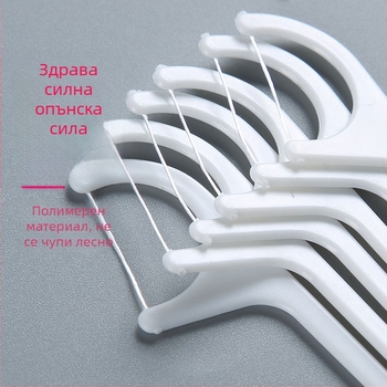 Healthy зъбни конци за междузъбно почистване, ултра фини, еднократни дърпалки, семейна опаковка — две кутии по 100 броя, портативни