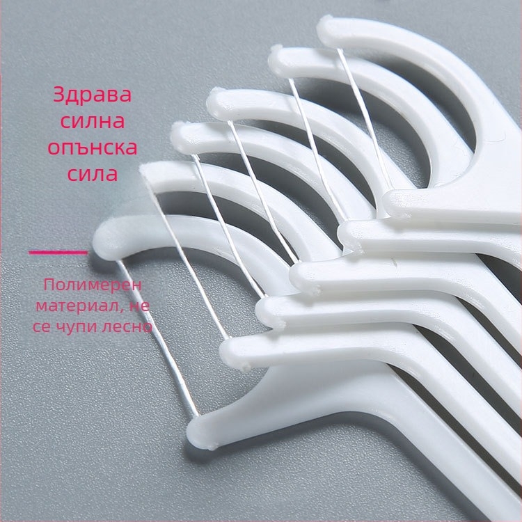 Healthy зъбни конци за междузъбно почистване, ултра фини, еднократни дърпалки, семейна опаковка — две кутии по 100 броя, портативни