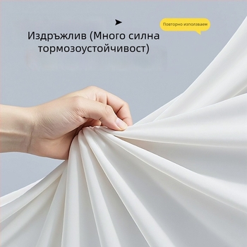 Еднократна PEVA дъждовна накидка, удължен PEVA модел за възрастни, за туризъм и открито; материал EVA/PEVA, тегло 90 g
