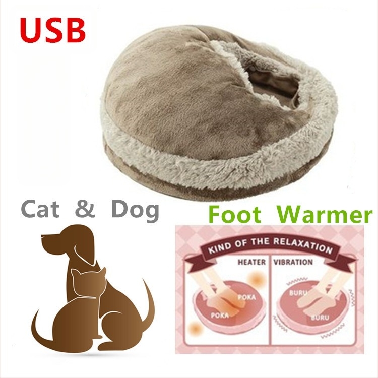 USB отопляващи пантофи – унисекс, вътрешност от коралов флийс/полар флийс, антислип подметка, домашни обувки