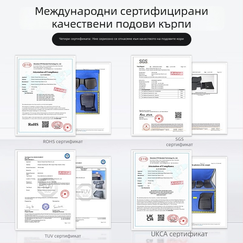 TPE подови стелки за Jeep Grand Cherokee (2011–2025) – пълен обхват, марка Onward, персонализирана обработка