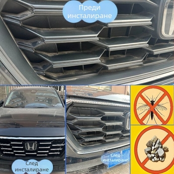 CR-V 23-24 Мрежа против насекоми за радиаторна решетка, монтаж със щипки, защита на водния резервоар, аксесоар за външен вид