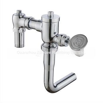 Меден хоризонтален клапан за промиване на тоалетна, модел ZD-872, подходящ за налягане на водата 0.2–0.8 MPa, време на промиване 4–8 с, изходен размер 1