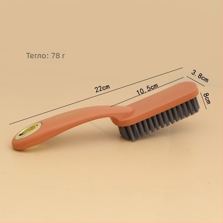 Четка за обувки с дълга дръжка, удебелена глава, пластмасова конструкция за домакинско почистване