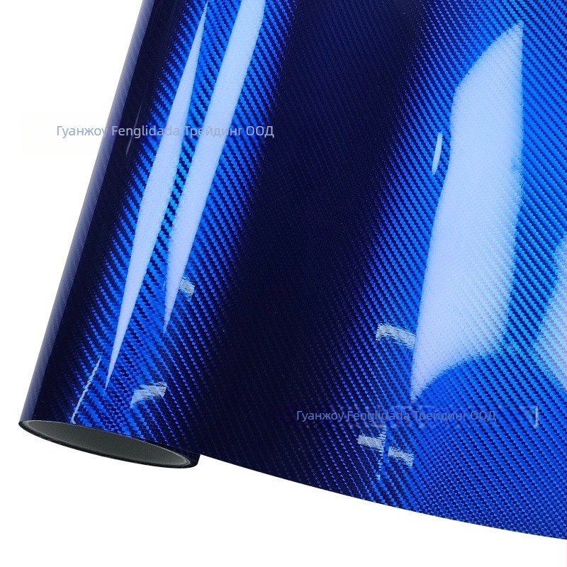 Вътрешен филм за огледало на автомобил, PET материал, 6D имитация на карбон, електроплатен метален завършек