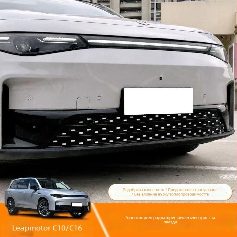 Защитен капак за радиатор от неръждаема стомана с предна мрежа против насекоми, съвместим с Leapmotor C16C10