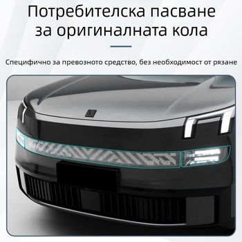 Филм за фарове за Lynk & Co 900, TPU материал, DRL филм, прозрачен