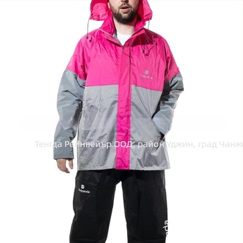 Дъждовен пончо за мотоциклет — разделен дизайн, класически стил, полиестер тафта, водоустойчив PVC слой, за възрастни