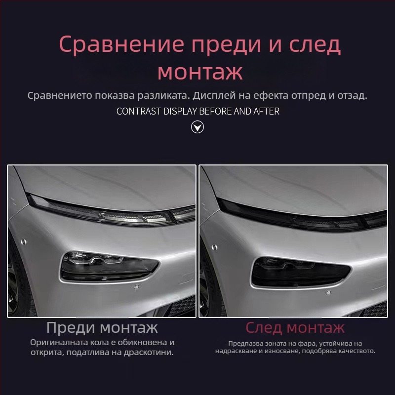 TPU филм за промяна на цвета на предни и задни светлини на Xiaopeng P7/P7i