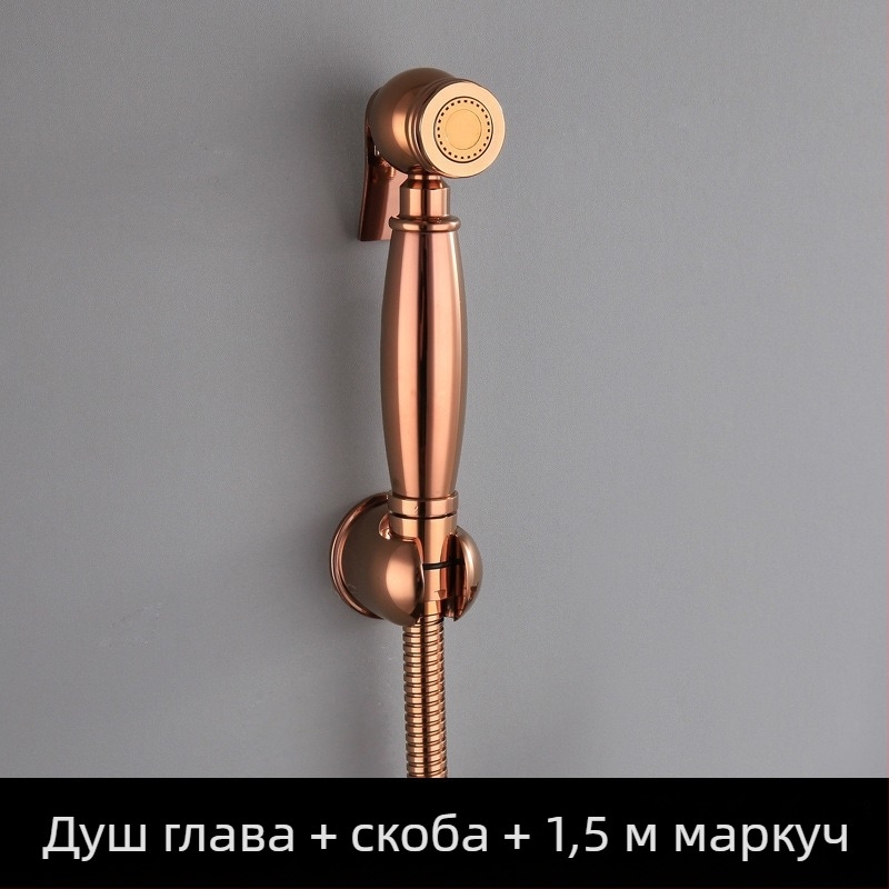 Тоалетен душ-пистолет с медна конструкция, стенен монтаж (MGJ2006, 0.63 MPa, мед)