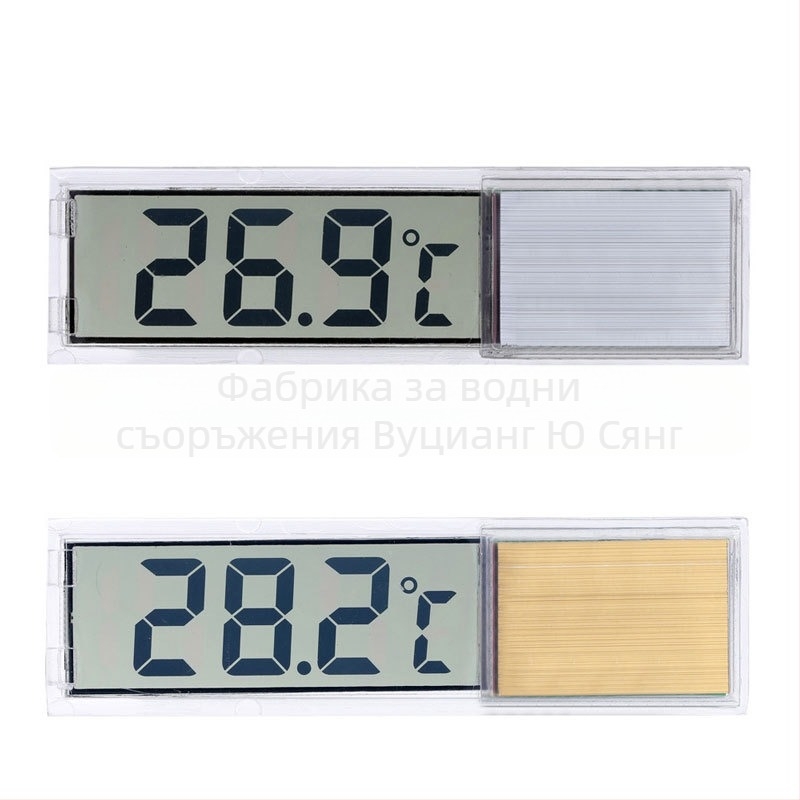 Външен лепящ електронен термометър за аквариум с 3D LED LCD дисплей