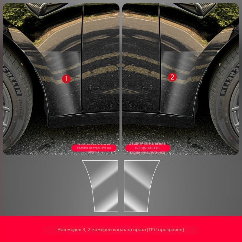 Tesla Model 3 TPU защитен филм за средна колона и централно управление – защита от драскотини за бутоните на волана, бутона за врата и панелите за прозорците