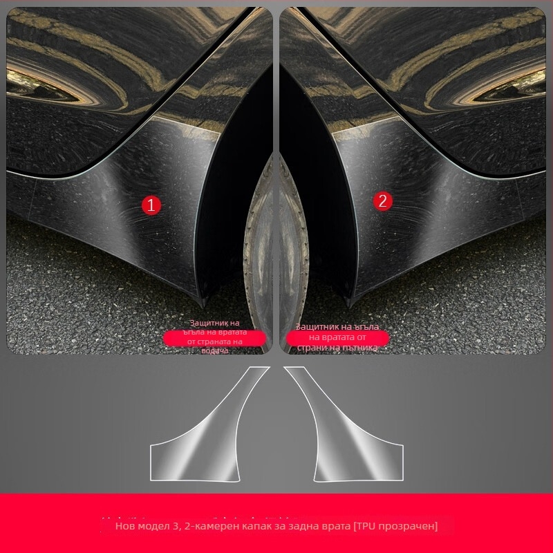 Tesla Model 3 TPU защитен филм за средна колона и централно управление – защита от драскотини за бутоните на волана, бутона за врата и панелите за прозорците