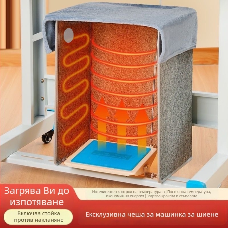 Електрически отопляващи домашни чехли за шевна машина и крак, тристранно нагряване, USB захранване