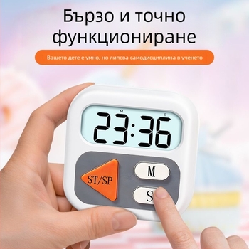 Будилник Deoulai с LED цифров дисплей, електронен механизъм, ABS корпус, захранване с батерия тип суха