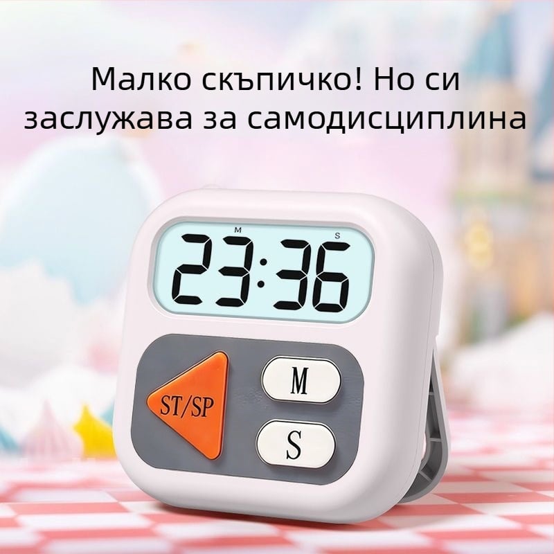 Будилник Deoulai с LED цифров дисплей, електронен механизъм, ABS корпус, захранване с батерия тип суха