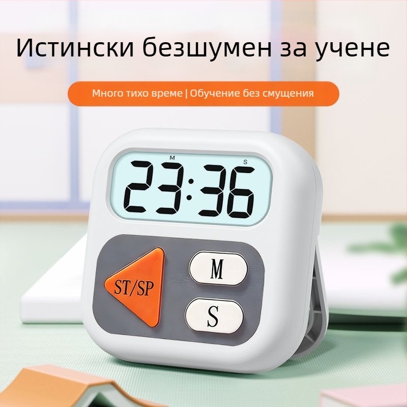 Будилник Deoulai с LED цифров дисплей, електронен механизъм, ABS корпус, захранване с батерия тип суха