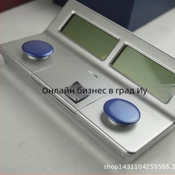 Електронен шах часовник с функция пауза, нехлъзгаща се основа, дисплей с 2 реда, тегло 330 g, за шах и картови игри