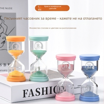 Макароноподобен светещ пясъчен часовник, духано стъкло от висока боросиликатност, прост и модерен стил, подарък за деца и ученици