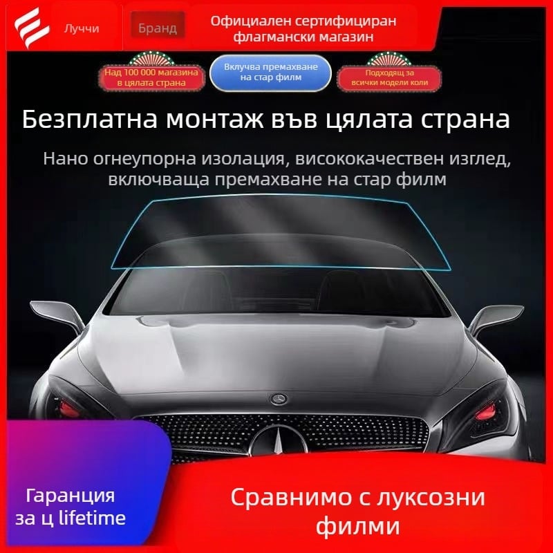 Nano ceramic membrane автомобилен филм – пълно покритие на цял автомобил, прозрачност 70–80%, UV защита над 90%