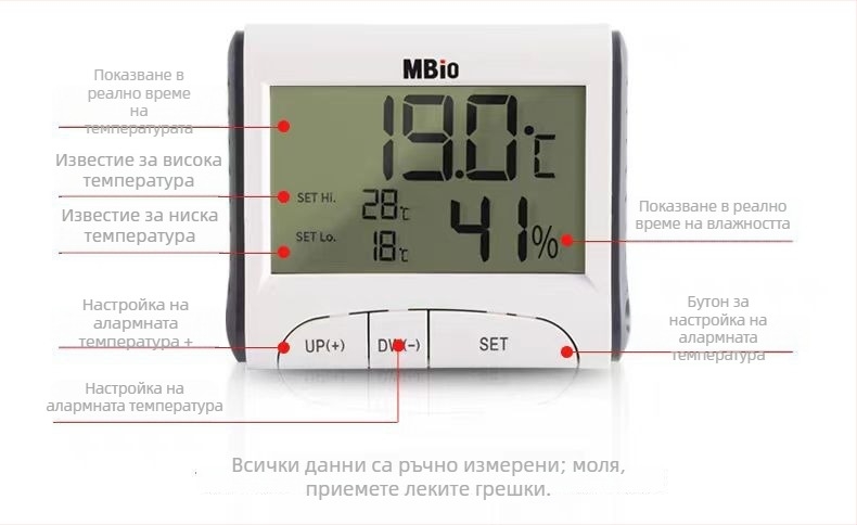 Термометър за аквариум с високоточен дисплей и електронен зонд, външен сензор за температура в костенурков аквариум