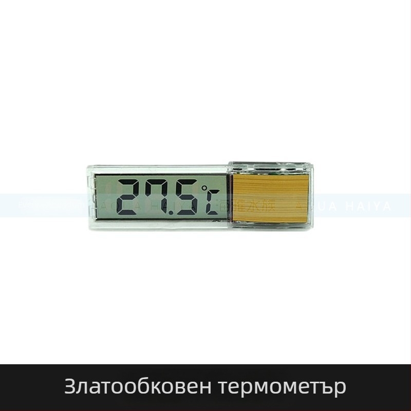Аквариумен воден термометър с LED LCD дисплей, външен монтаж, водоустойчив