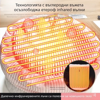 Домашни чехли за отопление с мултиоточково нагряване, унисекс, USB захранване, горна част и подметка от плат, марка Xiangfutang