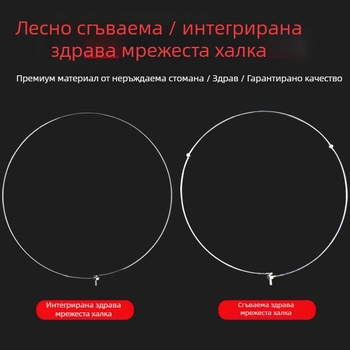 Сгъваема глава за риболовна мрежа от неръждаема стомана с пръстен – тежкотоварна мрежова част (Номер на продукта: Fishing Net Head; Материал на мрежата: Друг; Натоварване: Друг; Дълбочина: Друг)
