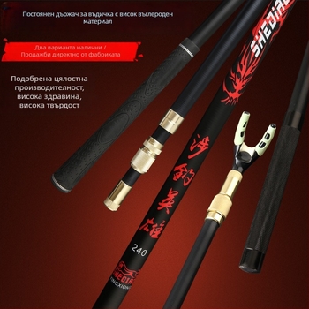 Карбонов държач за риболовна пръчка, с многонаправено въртене; двойна употреба; материал: карбон; марка: Chuangjia