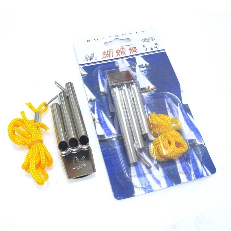 Butterfly неръждаема стомана свирка за съдия по баскетбол, тризвукова