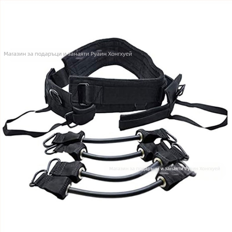 Комплект за тренировка на крака luting със съпротивително въже и ластична лента за клек и ударна мощ