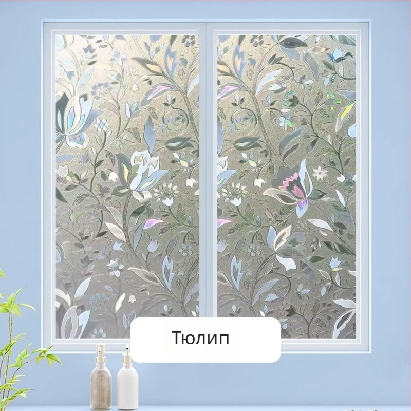 Филм за прозорци за поверителност с мъглен ефект — PVC, електростатично залепване, модерен минималистичен стил, персонализирана обработка