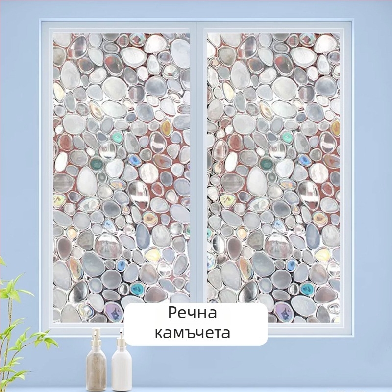 Филм за прозорци за поверителност с мъглен ефект — PVC, електростатично залепване, модерен минималистичен стил, персонализирана обработка